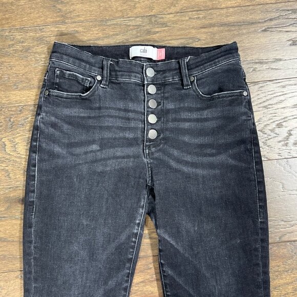 CABI Button Fly Straight Jeans Vintage Black Sz 4 #4149 EUC - Picture 3 of 7